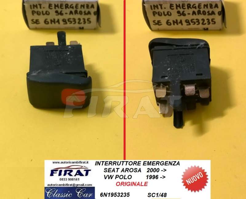 INTERRUTTORE EMERGENZA VW POLO - SEAT AROSA (6N1953235)